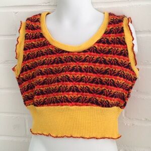1970 Brady Bunch Girls Pullover Sweater Vest Size 6/7